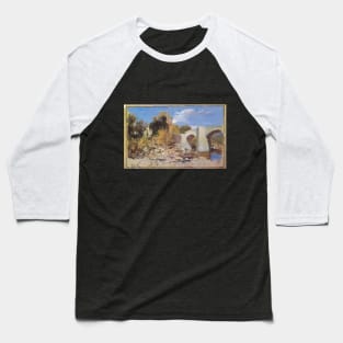 A Bridge with a Cottage and Trees beyond, 1813 Baseball T-Shirt